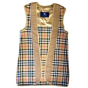 Vintage Burberry Wool Nova Check Button Coat  Liner Vest Medium